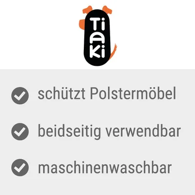 Tiaki. Schützt Polstermöbel, beidseitig verwendbar, maschinenwaschbar.