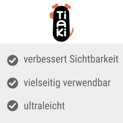 Tiaki. Verbessert Sichtbarkeit, vielseitig verwendbar, ultraleicht.