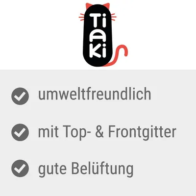 Tiaki. Umweltfreundlich, mit Top- und Frontgitter, gute Belüftung.