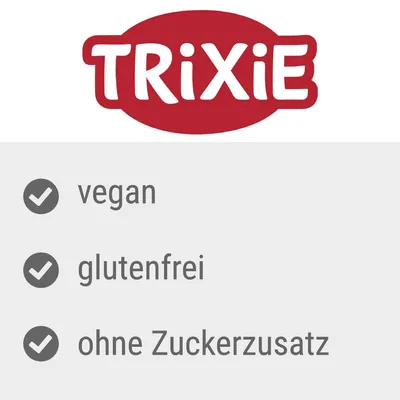 TRIXIE, vegan, glutenfrei, ohne Zuckerzusatz (texte en allemand)
