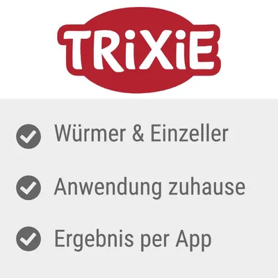 TRIXIE. Würmer & Einzeller, Anwendung zuhause, Ergebnis per App.