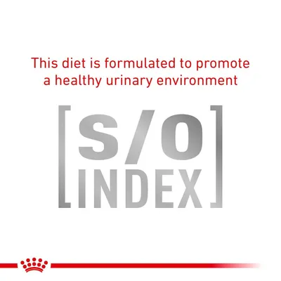 This diet is formulated to promote a healthy urinary environment. S/O Index.