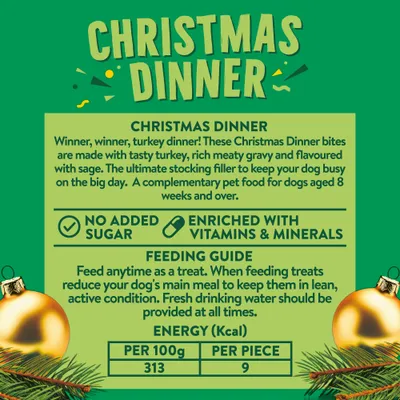 Wagg Christmas Dinner Treats - 100g Wagg Christmas Dinner Treats - 100g