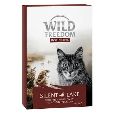 Wild Freedom Instinctive Silent Lake, with fresh muscle meat, 100% grain-free recipe, pack contains 6 x 70g portions.