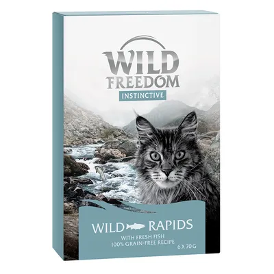 Wild Freedom Instinctive Wild Rapids с прясна риба, 100% беззърнена рецепта, опаковка 6 x 70 г.