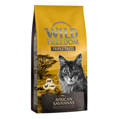 Wild Freedom Triple Taste African Savannas, 100 % viljaton resepti naudalla, kanalla ja monnilla, 6,5 kg.