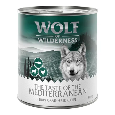 Wolf of Wilderness Nassfutter, The Taste of the Mediterranean, 100% getreidefreie Rezeptur, 800g Dose.