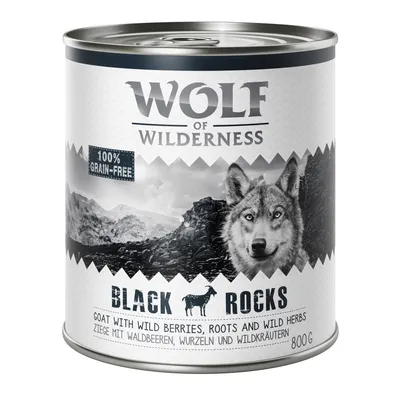 Wolf of Wilderness Black Rocks 800 g, 100 % grain-free. Goat with wild berries, roots and wild herbs. ZIEGE MIT WALDBEEREN, WURZELN UND WILDKRÄUTERN.