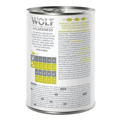 Sparpack Wolf of Wilderness Adult - Single Protein 12 x 400 g