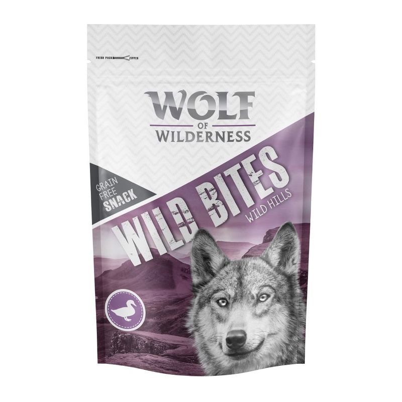 12 kg Wolf of Wilderness + 180 g Wild Bites Snack gratis!
