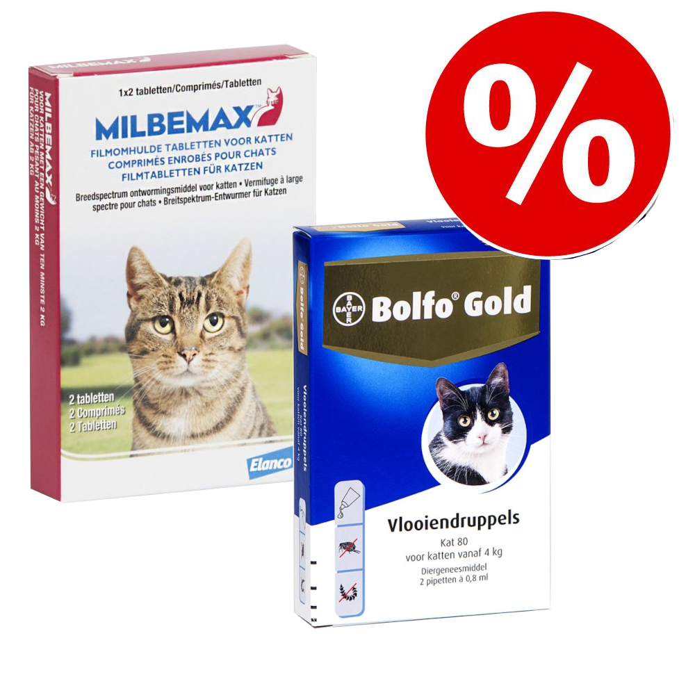 Indoor Katten tot 4kg Beschermingspakket Tegen Vlooien en Wormen Halfjaar