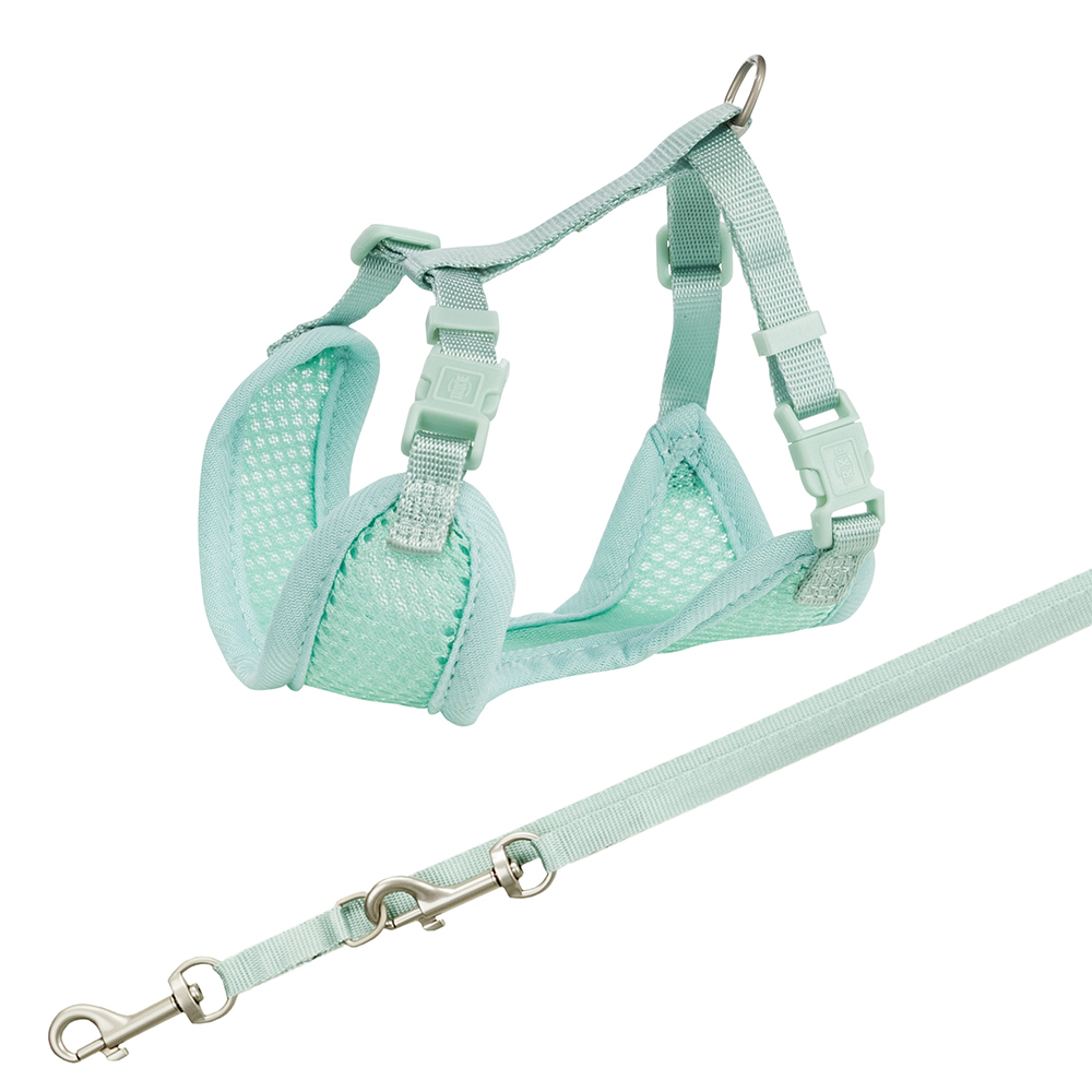 Fotografie produktu: Měkký postroj pro štěňata Trixie Junior s vodítkem - 26-34 cm/10 mm, 200 cm, šeříková