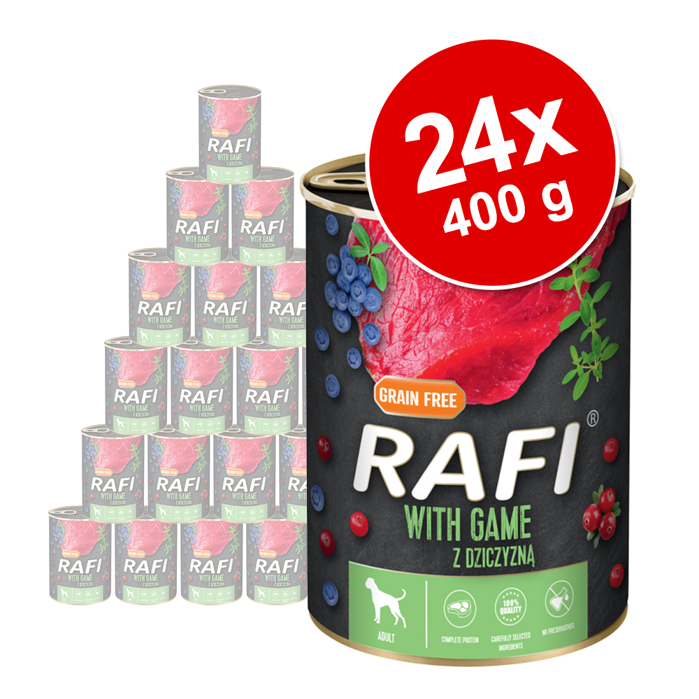 Fotografie produktu: Rafi Adult 24 x 400 g - zvěřina, borůvky a brusinky