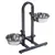 2 x 1,6 l, Ø 21 cm, Hoogte tot 44 cm - U-Hondenbar Incl. 2 Roestvrijstalen Voerbakken
