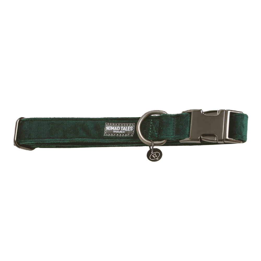 Photos - Other for Dogs Nomad Tales Blush Collar - Emerald - Size XS: 24 - 36 cm Neck Circumference, 10mm Width 