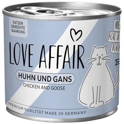 LOVE AFFAIR Kana ja Hanhi, kissalle sopiva ravinto, premium-laatua, valmistettu Saksassa