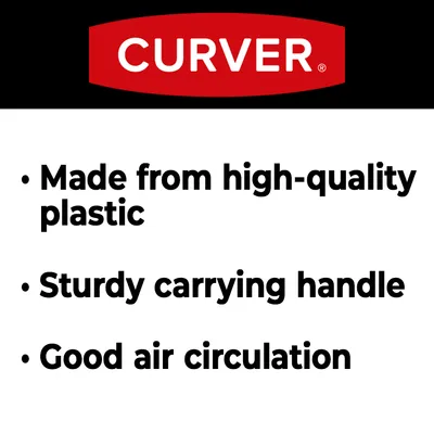 CURVER. Tillverkad av högkvalitativ plast, stabilt bärhandtag, god luftcirkulation. CURVER. Tillverkad av högkvalitativ plast, stabilt bärhandtag, god luftcirkulation.