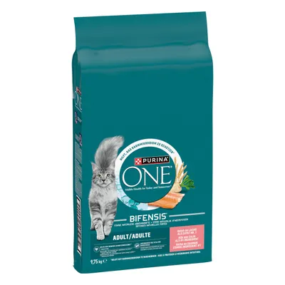 PURINA ONE Adult Somon și cereale integrale - 2 x 9,75 kg PURINA ONE Adult Somon și cereale integrale - 2 x 9,75 kg
