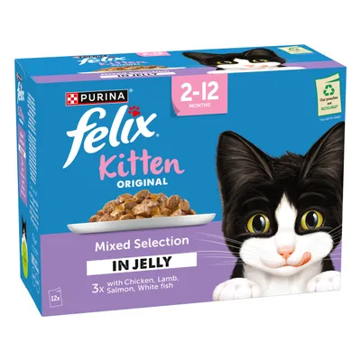 Felix Kitten Original Pouches in Jelly - Multibuy: Mixed Selection (24 x 85g)