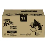 Felix Senior As Good As It Looks Mega Pack 120 x 85g - Mixed Selection in Jelly (Beef, Chicken, Salmon, Tuna)