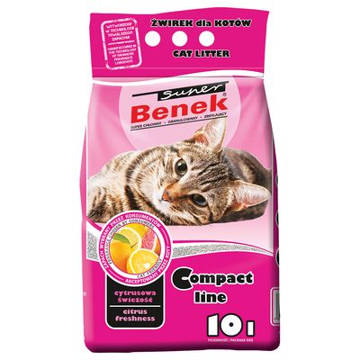 Benek Super Compact Citrus Freshness 10 l (cca 8 kg)