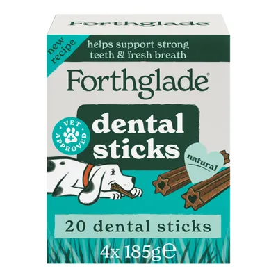 Forthglade Natural Dental Sticks for Dogs - 4 x 5 Sticks (20 Sticks Total)