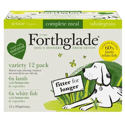 Forthglade Complete Meal Wholegrain Senior Dog - Lamb & White Fish - 12 x 395g