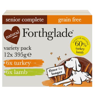 Forthglade Complete Meal Grain Free Senior Dog - Turkey & Lamb 12 x 395g