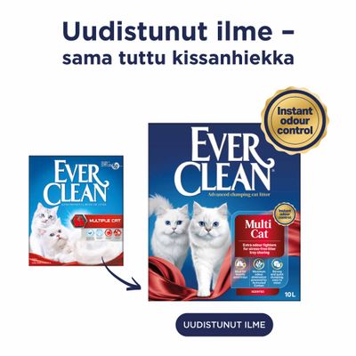 Ever Clean® Multiple Cat -kissanhiekka, paakkuuntuva
