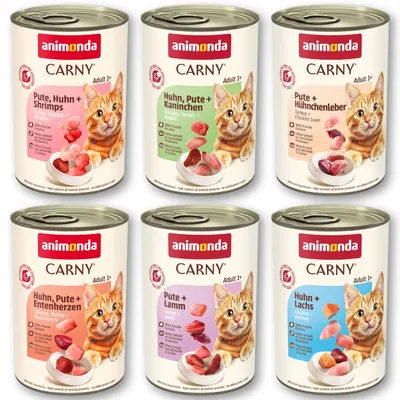 Miešané výhodné balenie animonda Carny Adult 12 x 400 g - hydinové kreácie (6 druhov bez hovädzieho)