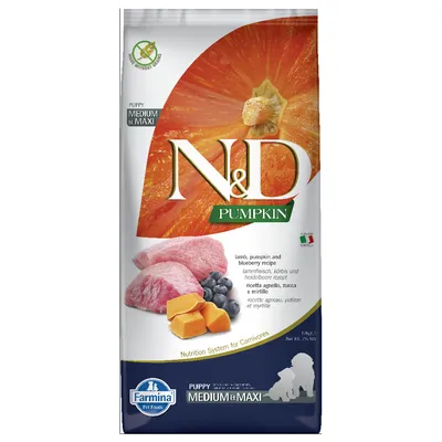 Farmina N&D Pumpkin Puppy Medium & Maxi met Lam en Bosbessen - 12 kg