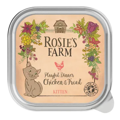Rosie's Farm Kitten 16 x 100 g - Kitten: kana & taimen