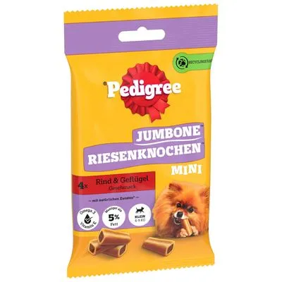 Pedigree Jumbone Mini - Mega Voordeelpakket: Mini Rund 160 g (12 x 4 stuks)