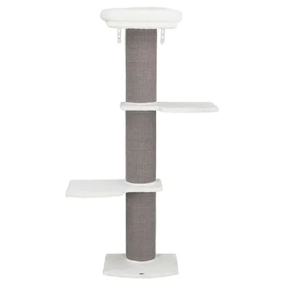 Arbre à chat mural Trixie Acadia  - blanc / gris + support de fixation universel