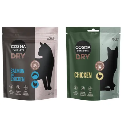 Cosma vegyes próbacsomag 2 x 400 g - Extruded kacsa + lazac