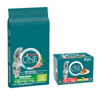 9,75 kg PURINA ONE + 24 x 85 g Sterilised zdarma - Indoor Formula