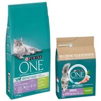 9,75 + 2,8 кг подарък! Purina ONE суха храна за котки (12,55 кг) - Sensitive (9,75 + 2,8 кг подарък!)