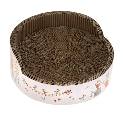 Griffoir Relax Édition d'hiver pour chat - Ø 39 x H 14,5 cm Griffoir Relax Édition d'hiver pour chat - Ø 39 x H 14,5 cm