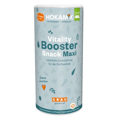 Hokamix 30 Snack Maxi, naturligt tillskott för hundar. Stödjer hud, päls och ämnesomsättning. För stora och medelstora hundar. Med kyckling och örter.