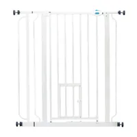 Barrière de sécurité Carlson Pet Gate extra haute avec chatière - hauteur : 91,44 cm, largeur : de 73,66 à 92,71 cm