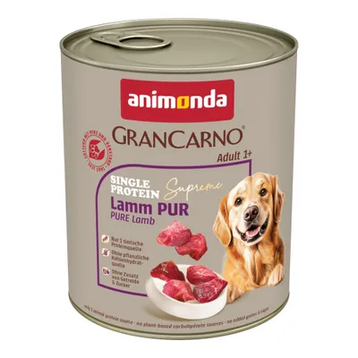 animonda GranCarno Adult Single Protein Supreme, 6 x 800 g - Jagnięcina
