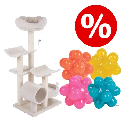 Lot ! Arbre à chat Pénélope + Jouet Trixie Balles à picots pour chat - Lot : balles + arbre à chat gris foncé Lot ! Arbre à chat Pénélope + Jouet Trixie Balles à picots pour chat - Lot : balles + arbre à chat gris foncé