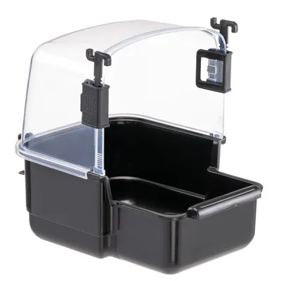 Ferplast Vogelbad Parkiet, zwart - L 19 x B 23 x H 22 cm - Ferplast Vogelbad Parkiet, zwart