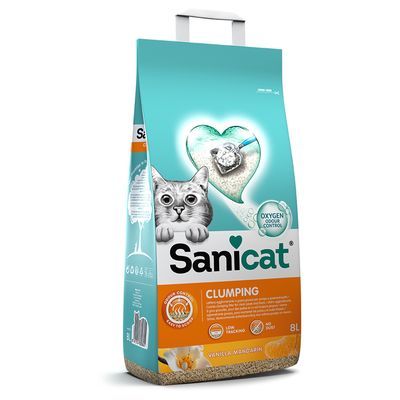 Sanicat Klonterende Kattenbakvulling met Vanille & Mandarijn