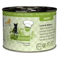 catz finefood Ragout 6 x 180 g / 190 g - 6 x 190 g Salmone & Anatra selvatica