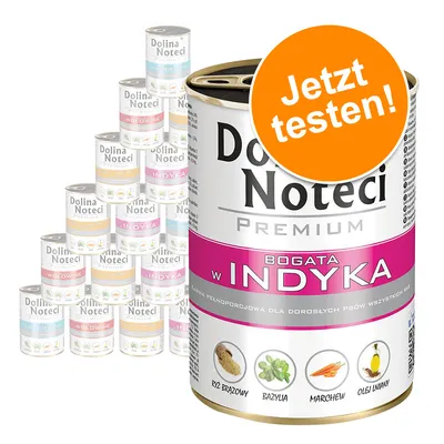 Dolina Noteci Premium, reich an Truthahn. Vollnahrung für erwachsene Hunde aller Rassen mit braunem Reis, Basilikum, Karotten und Leinöl. Jetzt testen!