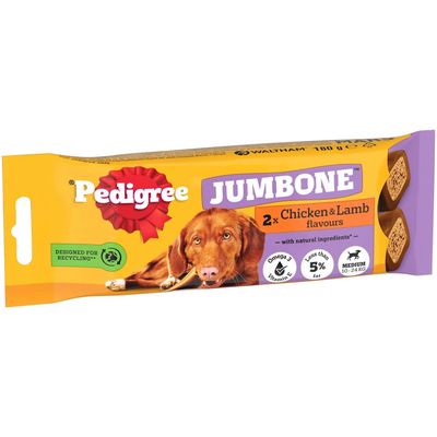 PEDIGREE® JUMBONE™ Adult Medium Dog Treat Chicken & Lamb 180g (2 chews)