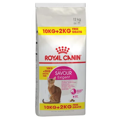 Royal Canin Feline Preference Savour Exigent, 12 кг, 10 кг + 2 кг бесплатно. Для привередливых кошек с двойной вкусовой сенсацией.