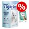 Próbacsomag: 3 x 5 l Tigerino Classic Crystals alom + 400 g Concept for Life Tigerino + All Cats