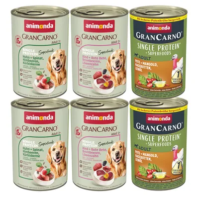 animonda GranCarno Superfoods Adult Mixed Pack  - 6 x 400g